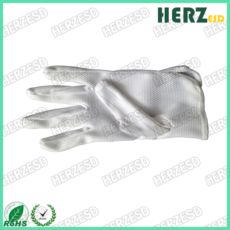 HZ-4502 ESD Anti Static PVC Gloves Dots Super Grip Palm